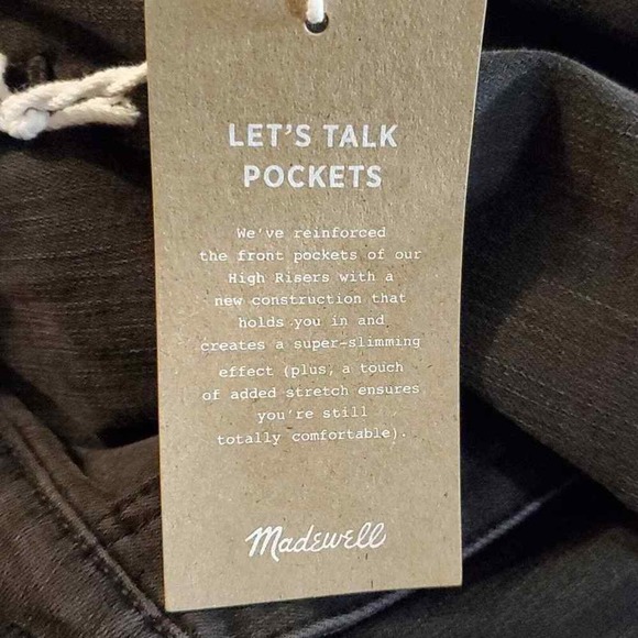 Madewell Curvy High-Rise Skinny Jeans in Black Sea plus size 37 Petite 24 - Picture 10 of 11